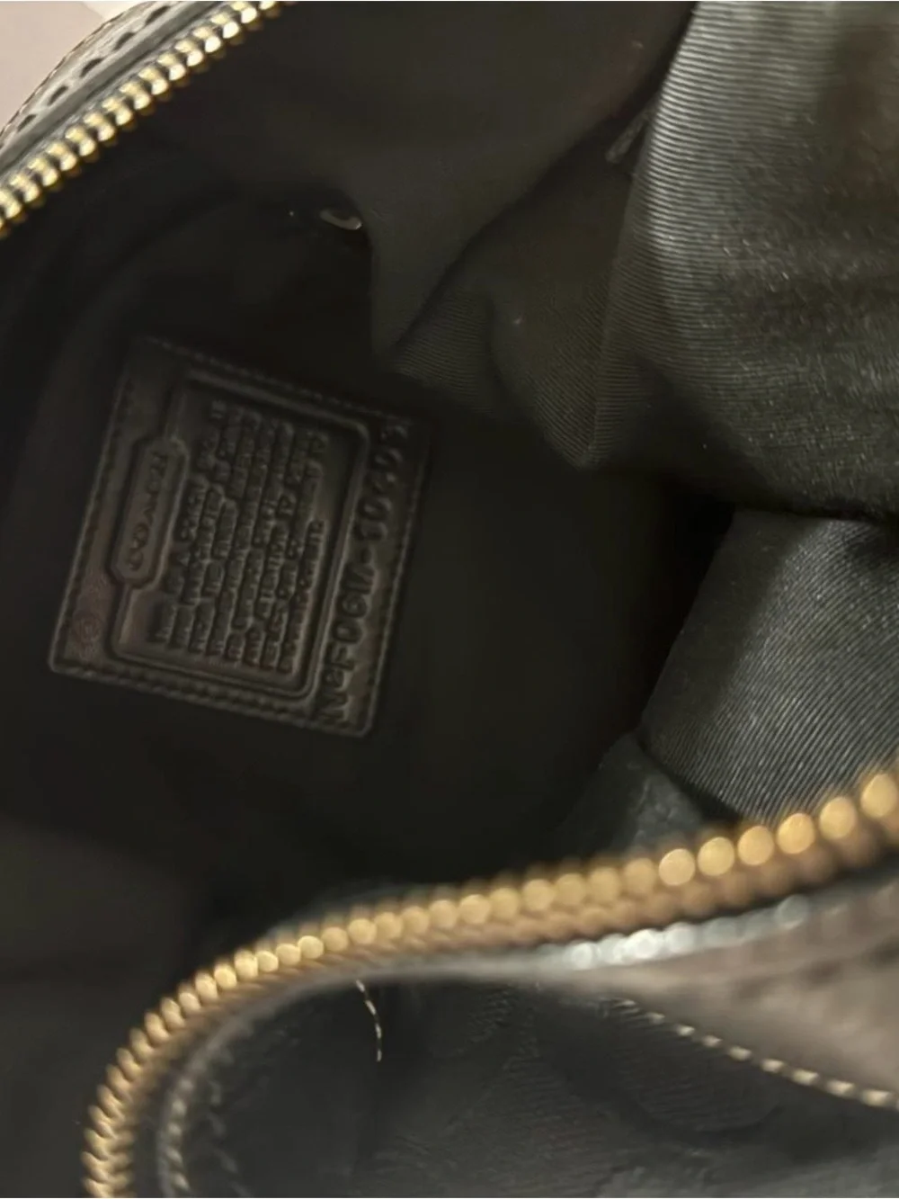 Coach Black Signature Jacquard Hobo Bag with Gold-Tone Hardware